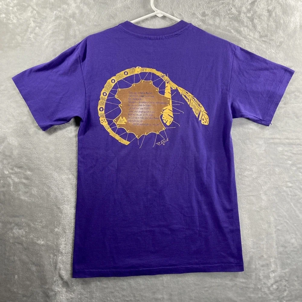 Vintage Hanes T-Shirt Mens Medium Heavyweight 50/50 Single Stitch Eagle Graphic